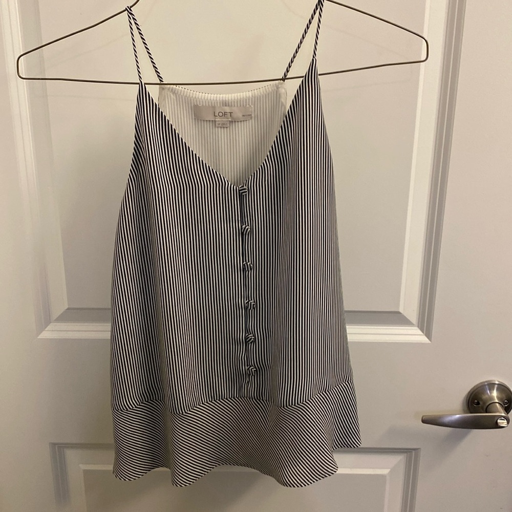 Loft striped strapped blouse